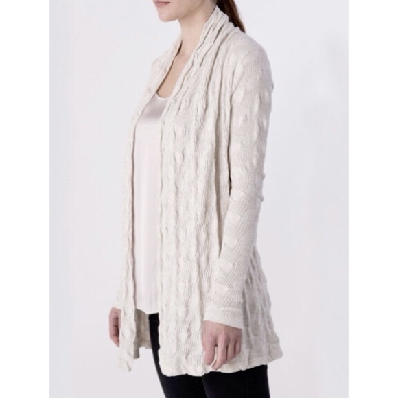 Margaret O'Leary Sweaters - MARGARET O'LEARY ORIGAMI DUSTER CARDIGAN (RICE)